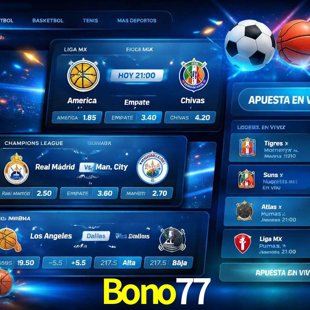 Mercados de apuestas deportivas Bono77 para jugadores en México