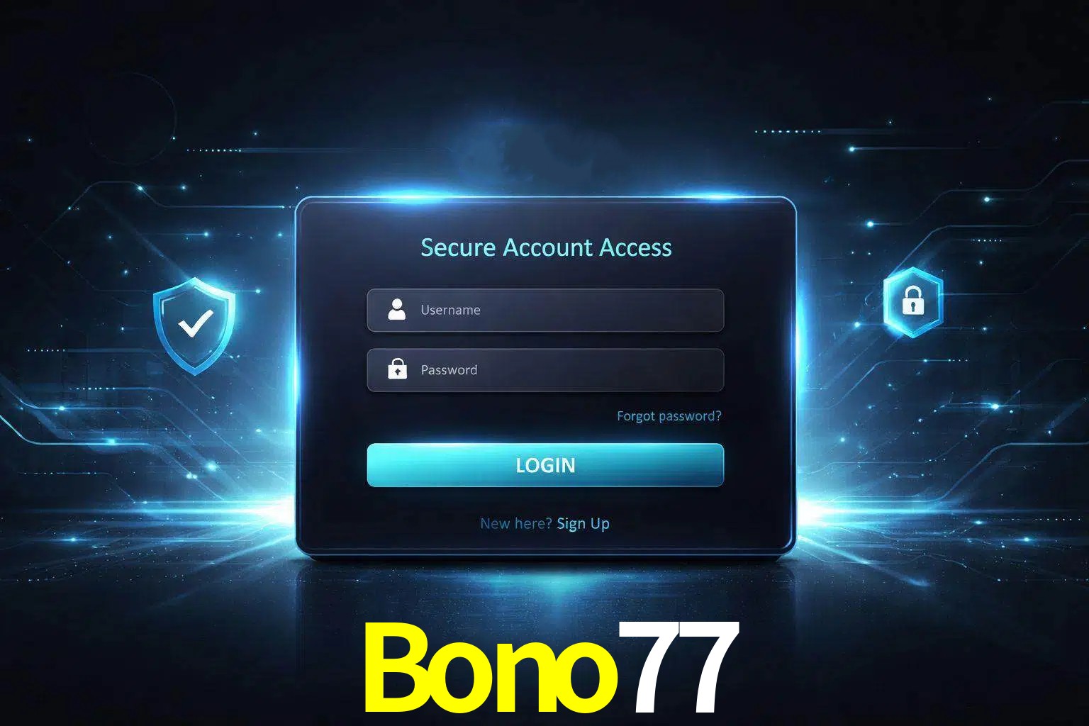 Pantalla de inicio de sesión de cuenta Bono77 para usuarios en México