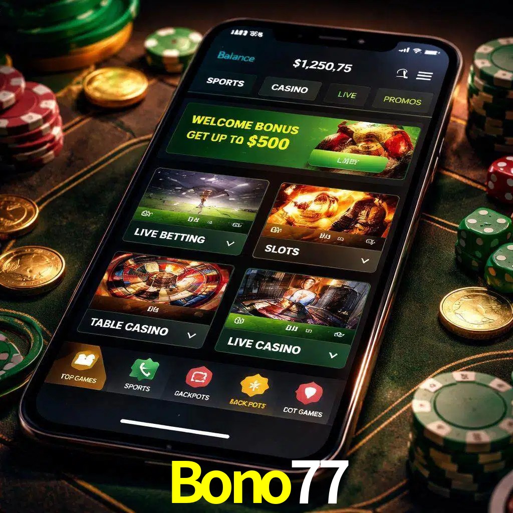 Diseño de juegos móviles Bono77 para usuarios en México